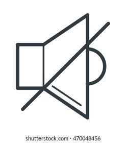 Mute Volume Vector Icon