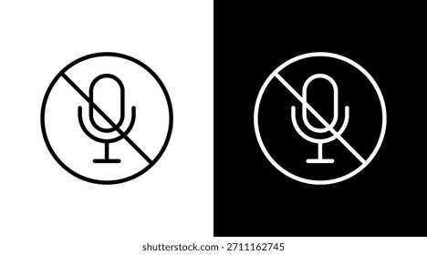 Mute White Icon Set Design