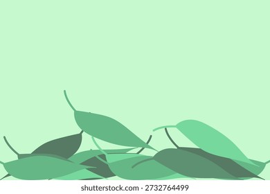 Fundo abstrato silencioso do agrupamento de folhas aterradas. Paleta silenciosa com uma composição orgânica estática. Ideal para usos digitais decorativos: papel de parede de mesa ou papel de parede de tela, fundo de apresentação, fundo de reunião virtual e pano de fundo de webinar.