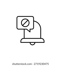 Diseño de esquema de alerta de comunicación de notificación de campana silenciada