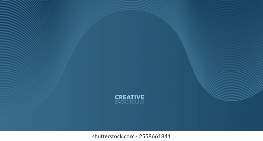 A muted blue background with soft, flowing curves with wave and cloud computing icons representing technology, internet, and data network concepts