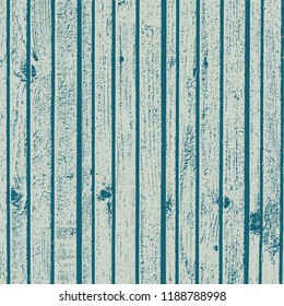 Muted blue grunge wood overlay square texture. Vector illustration background. Natural rustic distressed backdrop.