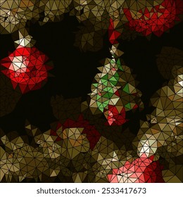 Muted colors and sharp angles create depth picturing christmas celebration