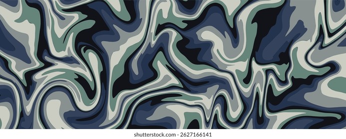 Muted cool toned vector abstract swirling background.