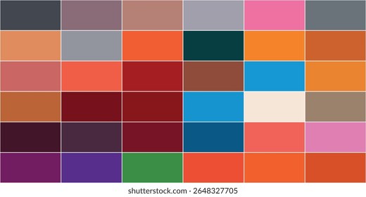 Muted and Earthy Tone Color Palette in Grid Layout. Aesthetic Swatches Ideal for Design, Decor, and Print. Rich in Warm and Neutral Shades for Creative Inspiration.