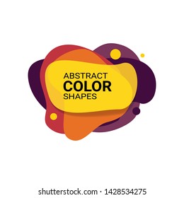 Muted flowing liquid shapes. Dynamical colored forms and line. Gradient banners with abstract elements. Template for the design of logo, flyer or presentation. Vector illustration