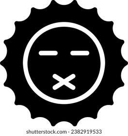 gedünstete Glyphsymbol-Vektorgrafik