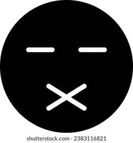 vector de ilustración de icono de glifo silenciado