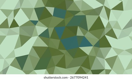 Textura geométrica poligonal verde apagada con el fondo abstracto sutil de los acentos azules