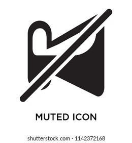 Muted icon vector isolated on white background for your web and mobile app design, Muted logo concept