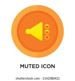 Muted icon vector isolated on white background for your web and mobile app design, Muted logo concept