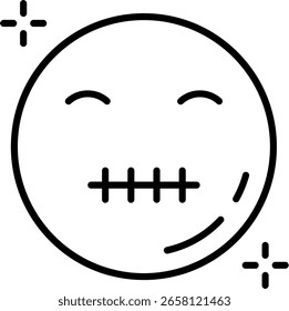 Design de ícone de vetor de linha silenciada