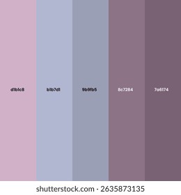 Muted Mauve and Lavender Tones Vector Color Palette