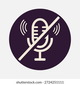 Ícone de Áudio de Microfone Desativado