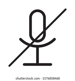 Muted microphone web icon isolated on white background EPS Vector