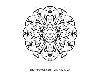 Muted Monochromatic Mandala Artwork for Meditation and Spirituality	
