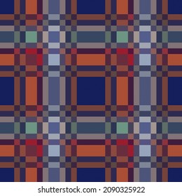 Muted multicolor tartan Scottish seamless pattern, texture for tartan, plaid, tablecloths, clothes, bedding, blankets and other textile