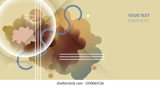 Muted pastel brown gradients and cloud shapes backgrounds colorful 3d holiday vector illustration graphic design