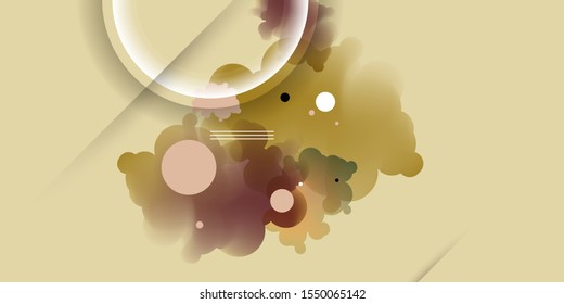 Muted pastel brown gradients and cloud shapes backgrounds colorful 3d holiday vector illustration graphic design