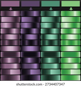 Muted Plum Dark Violet Muted Sage and Bright Mint Luxury Gradient Palette.