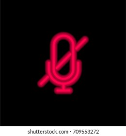 Muted red glowing neon ui ux icon. Glowing sign logo vector