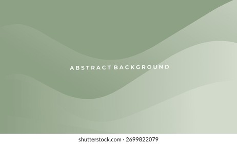 Plano de Fundo Mínimo de Gradiente de Forma de Onda Abstrata Verde de Palco Silencioso