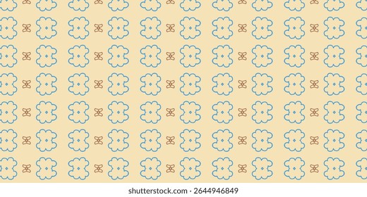 Muted sage green floral pattern with brown accents on beige, evoking a cozy, organic feel. Ideal for fabric, stationery, or background design. 