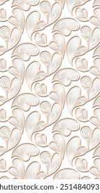 Muted Soft Color Heart Pattern