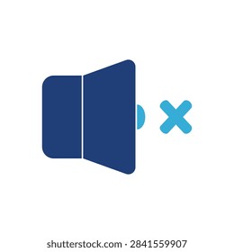 Muted Speaker Icon Representing Sound Off or Audio Mute Functionality