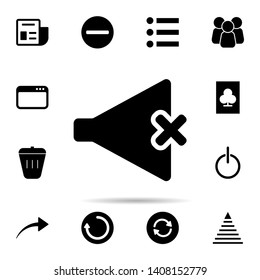 muted speaker icon. Universal set of web for website design and development, app development