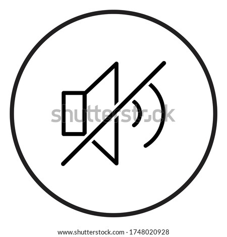 Muted Speaker / Silent Sound System Vector Icon