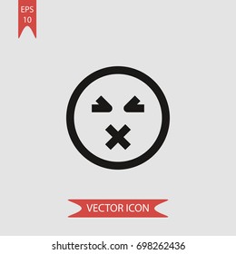 Muted vector icon, illustration symbol