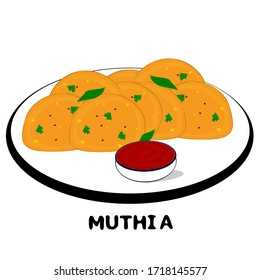 
Vector de alimentos muthia india de Gujarati