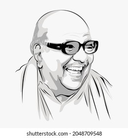 Muthuvel Karunanidhi ( 1924 –  2018) was an Indian writer and politician who served as Chief Minister of Tamil Nadu for almost two decades over five terms between 1969 and 2011. 