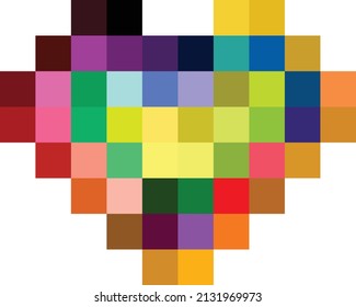 Muticolored love puzzle style vector