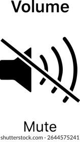 Muting icon design for templates.