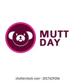 Mutt Day Vector Illustration. great for greeting card, logo and icon