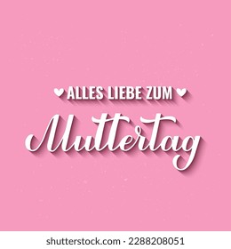 Muttertag calligraphy hand lettering. Happy Mothers Day in German. Vector template for typography poster, greeting card, banner, invitation, etc.