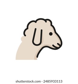 Mutton line icon. Sheep, lamb, livestock. Meat concept. Vector illustration can be used for topics like food, animal, agriculture