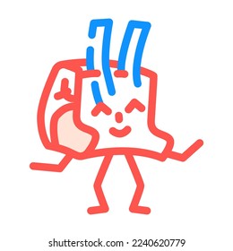 vector de icono de color de carácter de carne de cordero. signo de caracter de carne de cordero. ilustración de símbolo aislado