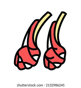 mutton meat color icon vector. mutton meat sign. isolated symbol illustration