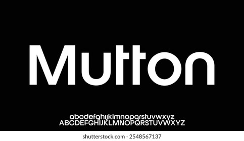 Mutton, Modern sporty alphabets set display font vector
