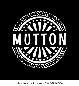 mutton premium quality badge. premium quality package label. vintage stamp. designed for butcher shop