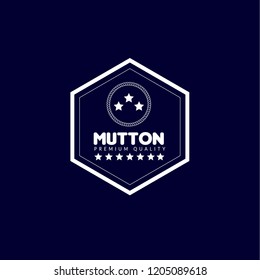 mutton premium quality badge. premium quality package label. vintage stamp. designed for butcher shop