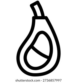 Mutton Rib Icon with Black Outline Style