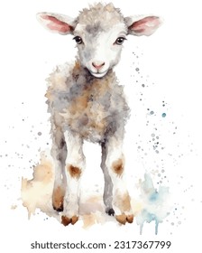 Mutton watercolor illustration. Hand drawn underwater element design. Artistic vector marine design element. Illustration for greeting cards, printing and other design projects.