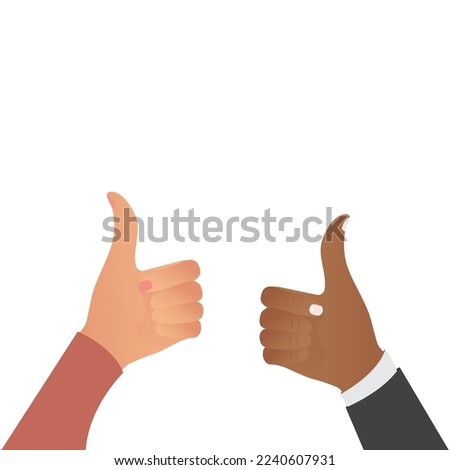 Mutual Agreement Assent Thumbs Up vector illustration graphic