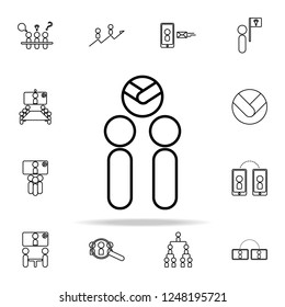 Mutual agreement icon. conferencing icons universal set for web and mobile
