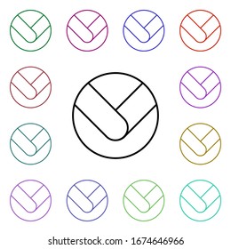 Icono de estilo multicolor de acuerdo mutuo. Línea delgada simple, contorno vectorial de iconos de conferencia para ui y ux, sitio web o aplicación móvil