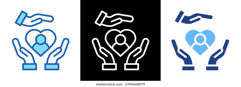 Mutual Aid Icon tripplestyle Vector Illustration